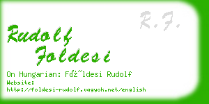 rudolf foldesi business card